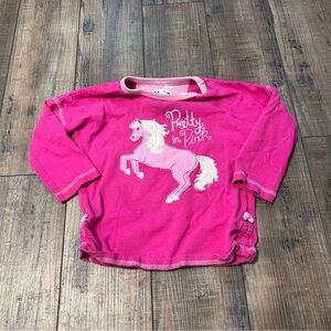Hatley Shirt Girls  2T Pink Unicorn Long Sleeve T Shirt